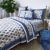 Blossom Queen Bed Blue Fitted Sheet For Sale - Image 4 of 6
