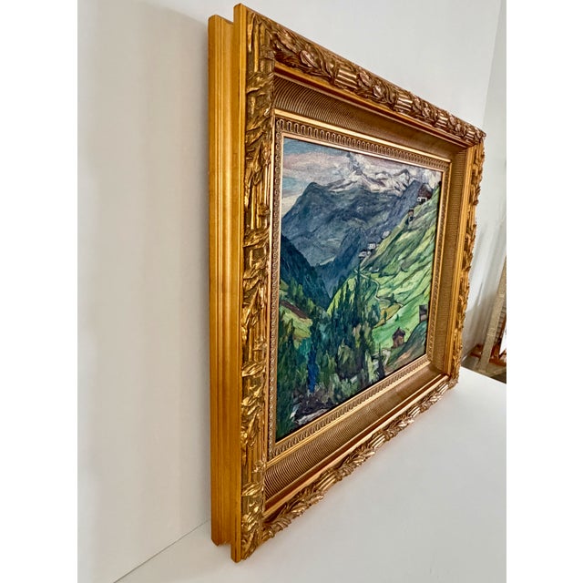 Vintage French Landscape Oil Painting For Sale - Image 12 of 17