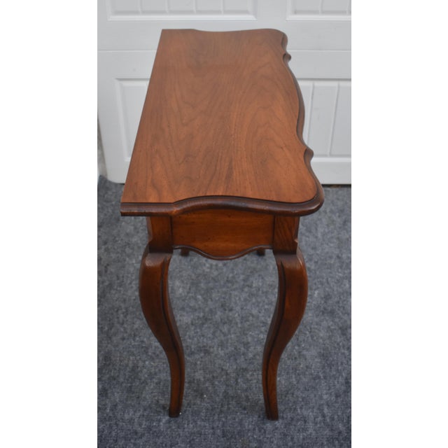 Hekman Italian Provincial Wood Table Vintage Carved Accent Console For Sale - Image 12 of 16