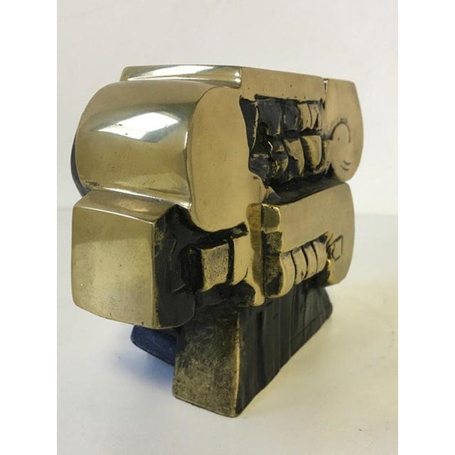 Black Postmodern Abstract Architectural Sculpture in Bronze, Italy, 1980s For Sale - Image 8 of 17