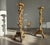 This impressive couple of Italian Torcheres of the nineteenth century are a sublime work of European Baroque art. Carved...