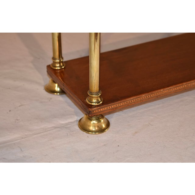 19th Century Mahogany and Brass Campaign Wall Shelf For Sale In Greensboro - Image 6 of 8
