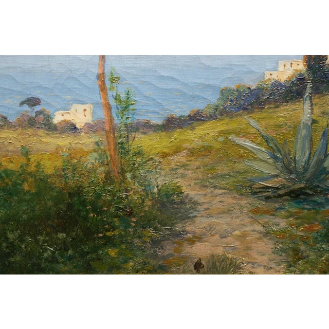 Antique Landscape Painting of Naples by George Fischhof (Austrian, 1849-1914) For Sale - Image 12 of 12
