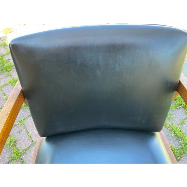 Mid-Century Modern 1980s Vintage Modern Walnut Armchair by United Chair Company For Sale - Image 3 of 12