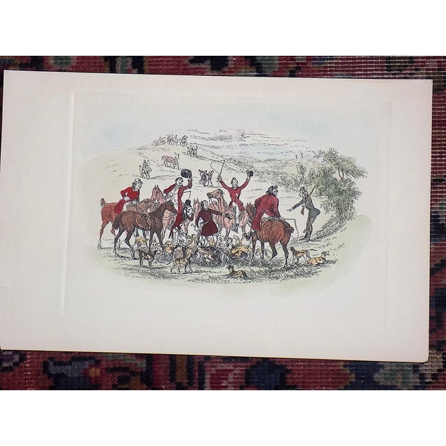 Antique 19th Century Hand Colored Fox Hunting Engravings - Set of 4 For Sale - Image 4 of 6