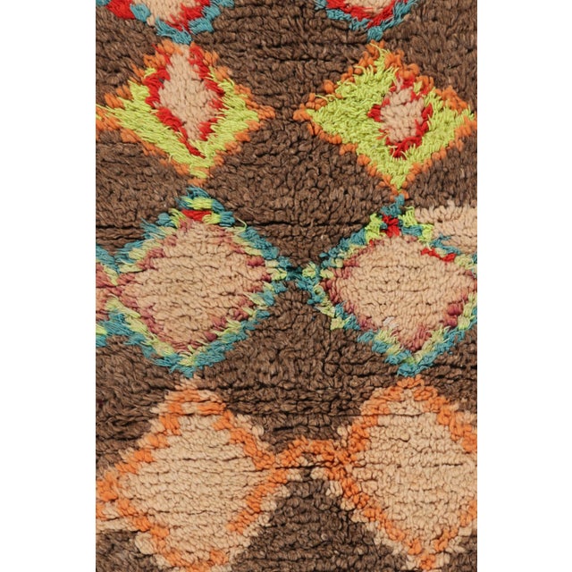 Tribal Vintage Moroccan Runner Rug With Colorful Diamond Medallions - Rug & Kilim For Sale - Image 3 of 8