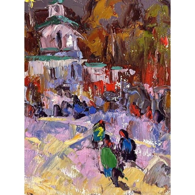 Oil Painting Evening Arrival at Church Oleksiy Ivanyuk For Sale - Image 9 of 11