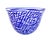 This striking vessel is an Engebretson and Nielsen art glass bowl featuring a dense pattern of cobalt blue, almond-shaped...