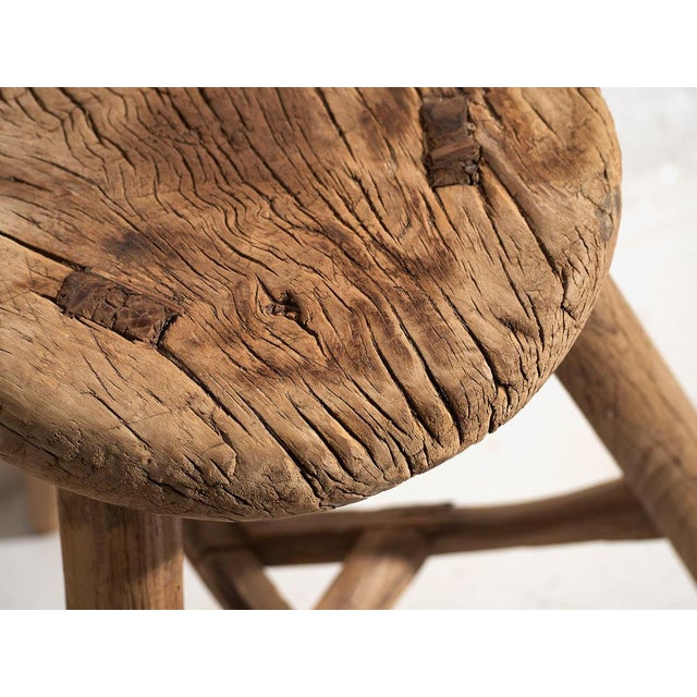Antique Primitive Stool, 1920s For Sale - Image 6 of 9