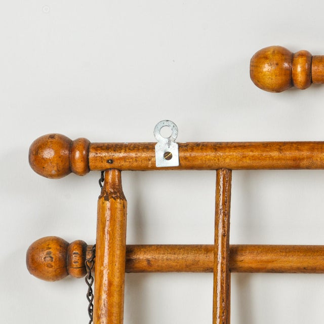 Antique Stick and Ball Wall Hanging Magazine Rack For Sale - Image 12 of 16
