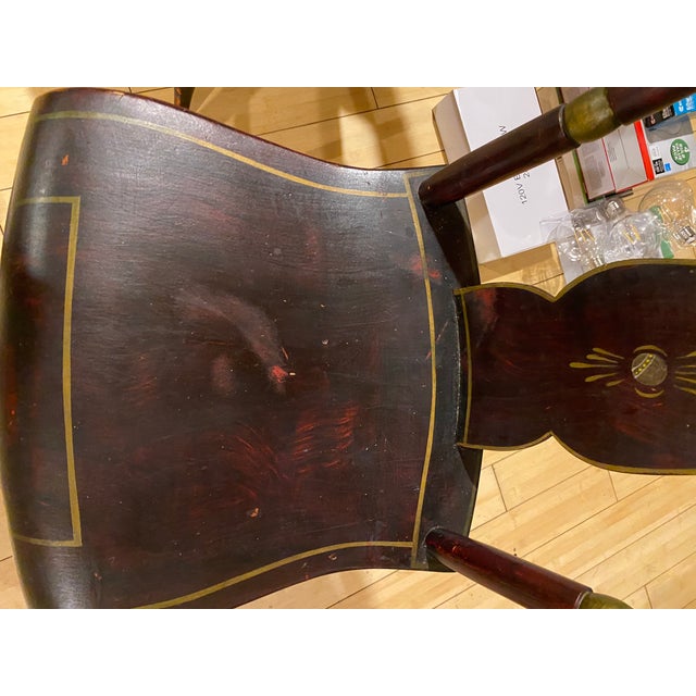 Antique 19th Century Pa Dutch Style Strong Wooden Chairs (10) For Sale - Image 9 of 17