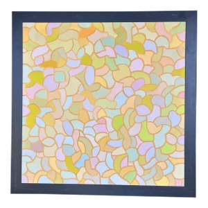 Vintage 1980s New York School Geometric Abstract Painting Large Patricia Sloane