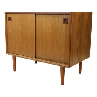 Mid Century Modern Teak Jr. Credenza | Danish Storage Entryway Cabinet, Circa 1960's For Sale