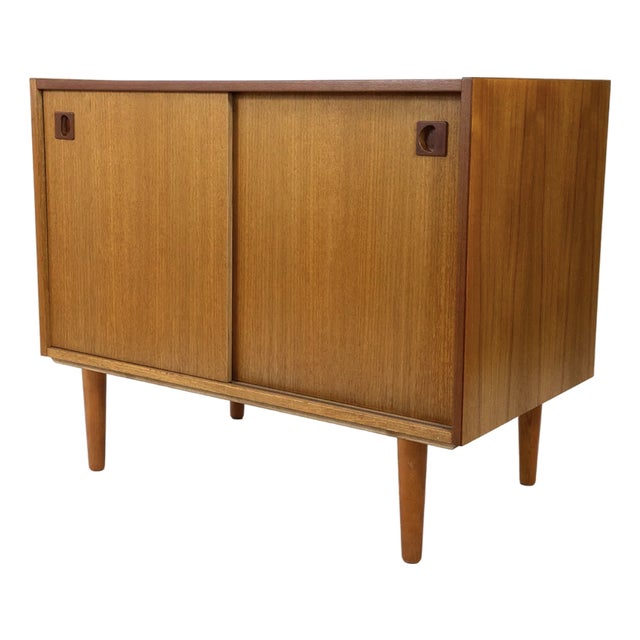 Mid Century Modern Teak Jr. Credenza | Danish Storage Entryway Cabinet, Circa 1960's For Sale