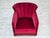Danish Relax Armchair in Red Velour with Ash Legs, 1960s For Sale - Image 6 of 18