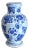 Late 20th-Century Contemporary Blue White Chinoiserie Earthenware Vase For Sale