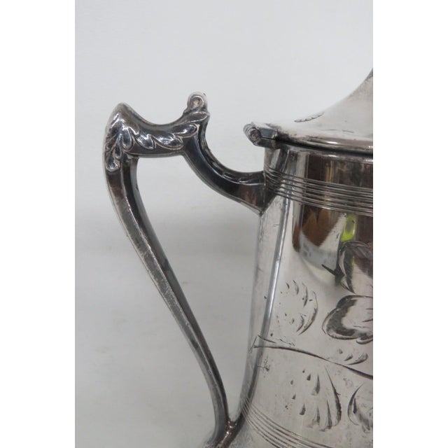 Early 20th Century Sheffield Silver Plated Tea Coffee Pot Number 851 Early 1900s Made in Usa 4853b For Sale - Image 5 of 18