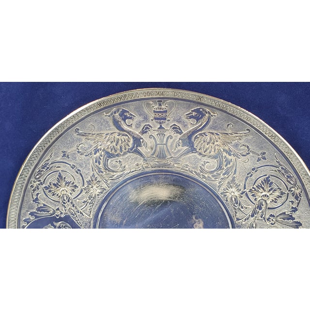 Mid 19th Century Tiffany & Co Sterling Griffin Dragon Plate Demitasse Saucer 1863 For Sale - Image 17 of 18