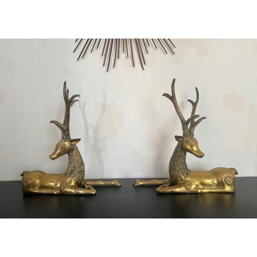 Bronze Deers from Maison Jansen, 1970s, Set of 2 For Sale - Image 5 of 12