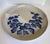 1970s Vintage Studio Pottery Platter With Blue Floral Motif, Signed CHR For Sale - Image 5 of 9