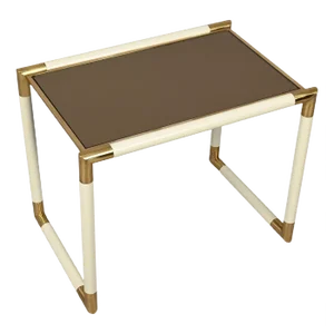 Italian Brass and Mirrored Glass Coffee Table by Tommaso Barbi, 1970s