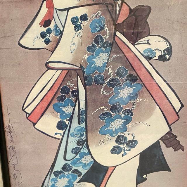 Japanese Framed Print of Kaigetsudo Ando Japanese Painting Kaigetsudo School of Ukiyo-E Art Japanese Culture Scene Character For Sale - Image 3 of 7