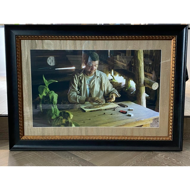 Custom Framed Cigar Roller Photograph For Sale - Image 4 of 4