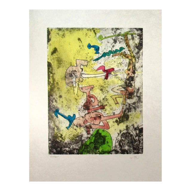 Roberto Matta "Centre Noeuds" Planche #9 1974 Original Print For Sale