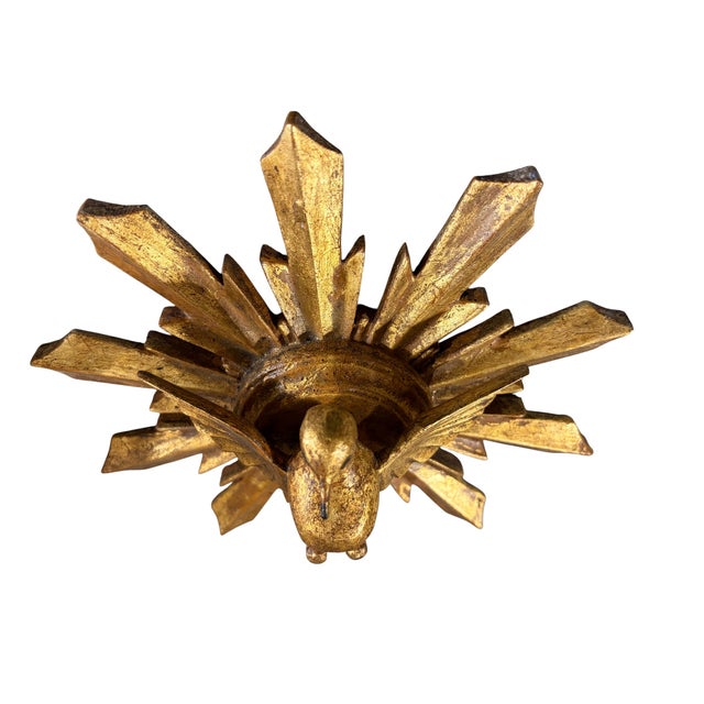 European Wooden Dove Sunburst the Holy Spirit 9.25" Diameter For Sale In New York - Image 6 of 8