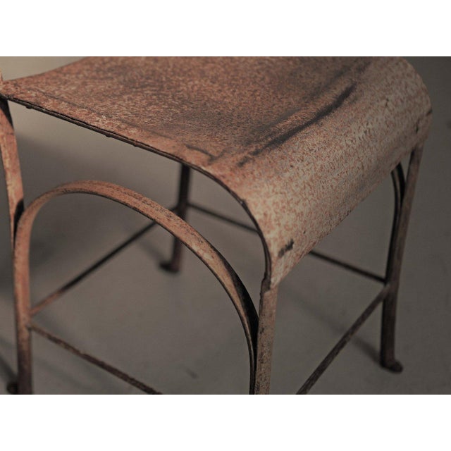 Metal Riveted Steel and Patinated Sheet Metal Chairs, 1920, Set of 2 For Sale - Image 7 of 18