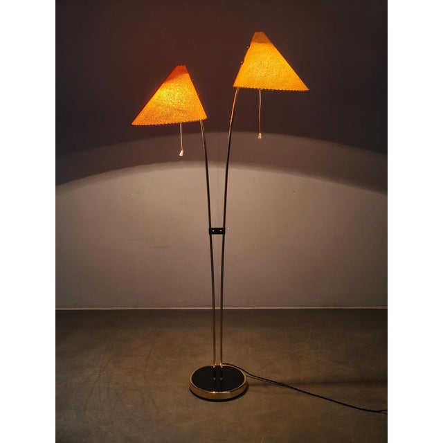 Mid-Century Japanese Style Brass Floor Lamp, 1960s For Sale - Image 14 of 16