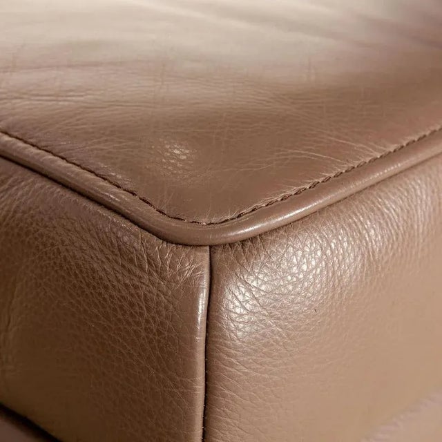 Modern Raoul Leather Stool in Brown from Koinor For Sale - Image 3 of 12