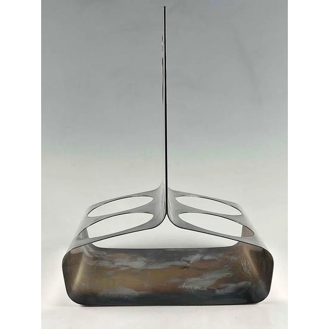 Lino Sabattini 1970s Lino Sabattini Italian Silver Plated Four Wine Bottle Holder For Sale - Image 4 of 7