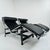 Mid-Century Modern 1970s Black Leather & Chrome Lounge in the Style of Le Corbusier For Sale - Image 3 of 12