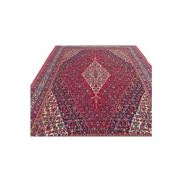 Authentic Hand Knotted Vintage Hamidoun Wool Area Rug 12.0 X 9.0 Ft For Sale In Miami - Image 6 of 10