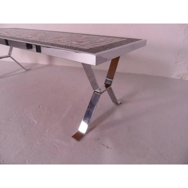 Vintage Coffee Table with Tiles, 1960s For Sale - Image 9 of 13
