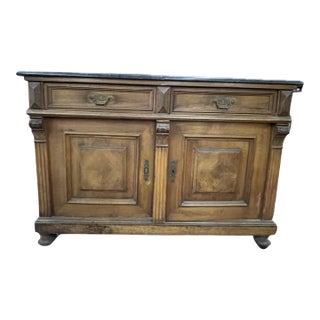 French Provincial Marble-Top Buffet For Sale