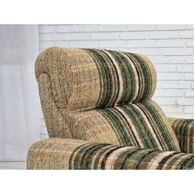 Danish Club Chair in Furniture Wool from Nisbo Horsens, 1980s For Sale - Image 9 of 18