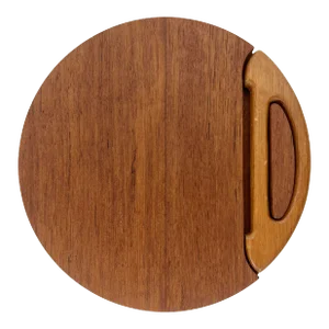 Vintage Dansk Teak Cheese Board With Cheese Knife