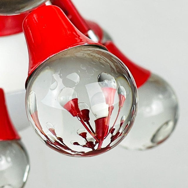 Mid-Century Sputnik Murano Glass Ball Table or Pendant Lamp, Italy, 1970s For Sale - Image 10 of 14