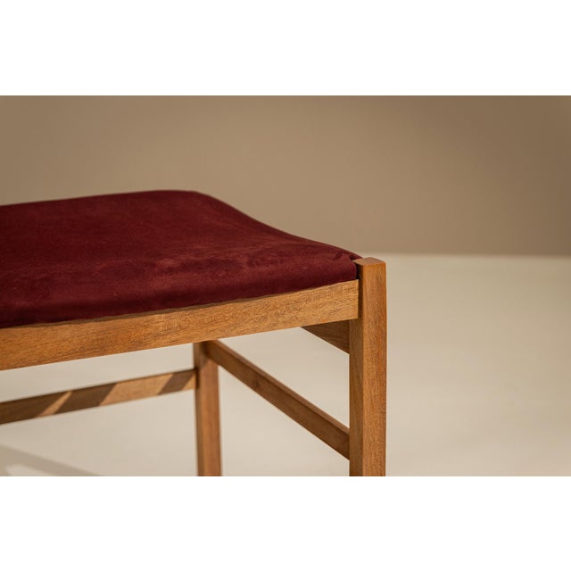 Dining Chairs in Burgundy by Gianfranco Frattini, Italy, 1960s, Set of 6 For Sale - Image 12 of 13