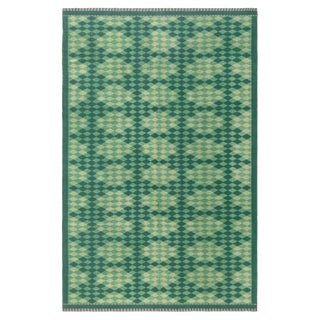 Doris Leslie Blau Mid-20th Century Swedish Double Sided Green Rug For Sale