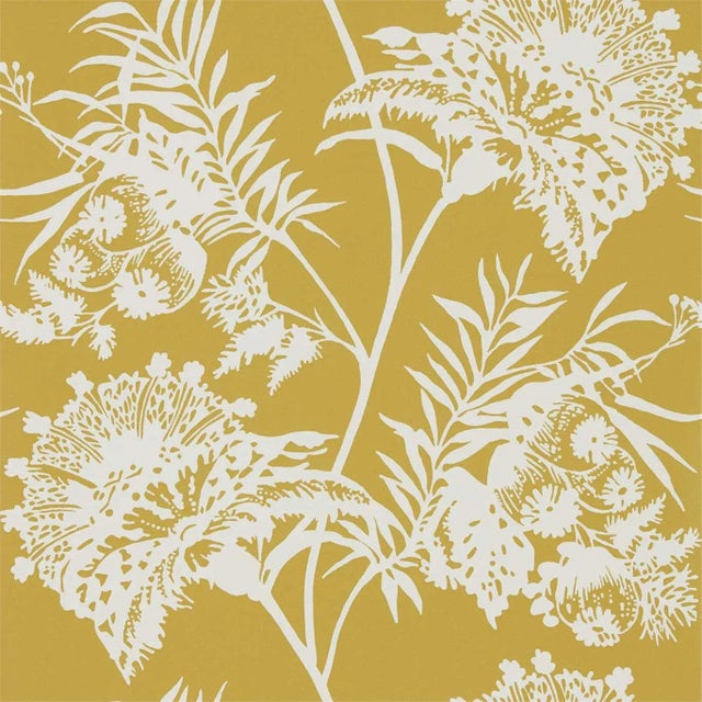 Harlequin Bavero Wallpaper in Ochre For Sale
