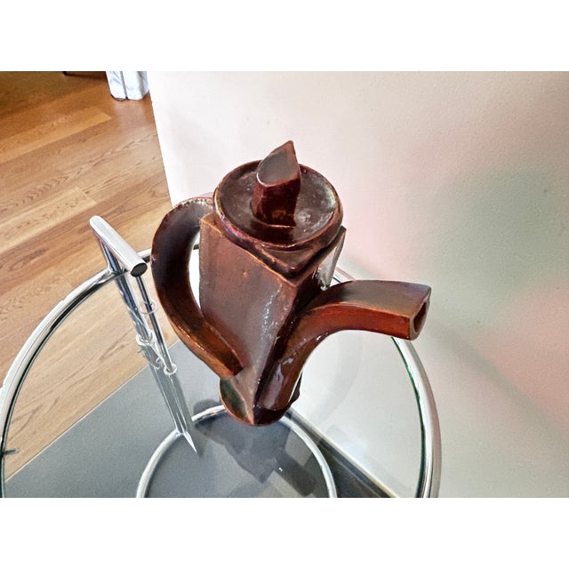 Modern Art Ceramic Coffee Pot from Joe Winter, USA, 1980s For Sale - Image 3 of 10