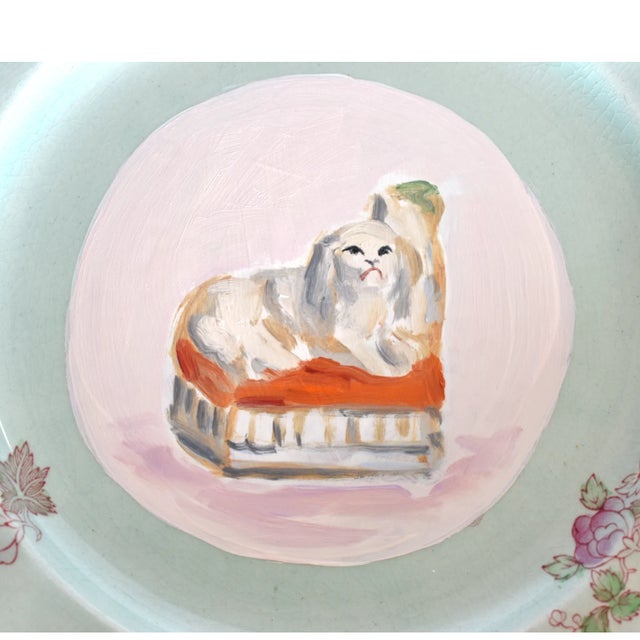 Susannah Carson Fitz the Fairing Staffordshire Poodle Portrait by Susannah Carson For Sale - Image 4 of 5