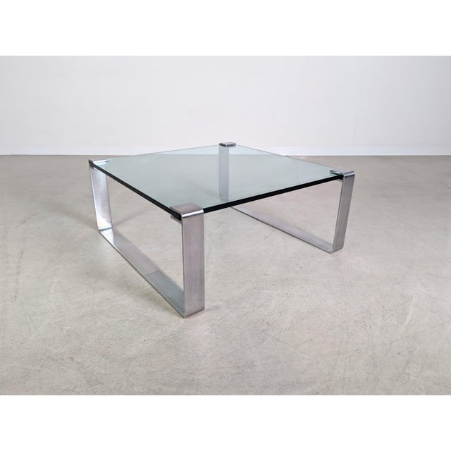Square Glass Model 1022 Coffee Table Table by Peter Draenert For Sale - Image 6 of 11