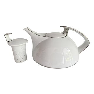 Bauhaus Platin Tac Teapot by Walter Grophius for Rosenthal Studio Linie, Germany, 1992 For Sale