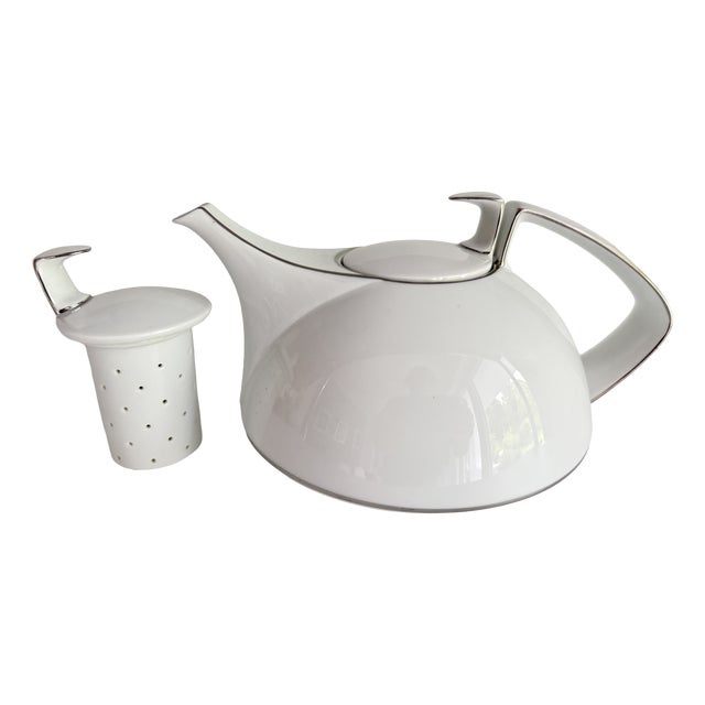 Bauhaus Platin Tac Teapot by Walter Grophius for Rosenthal Studio Linie, Germany, 1992 For Sale