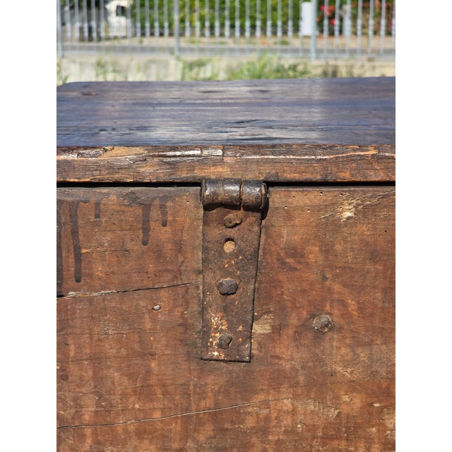 18th Century Rustic Trentino Chest in Carved Wood For Sale - Image 15 of 18