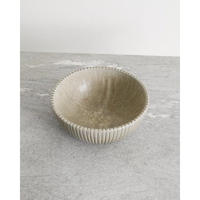 Danish Mid-Century Grey Ceramic Bowl by Arne Bang, 1950s For Sale - Image 3 of 8